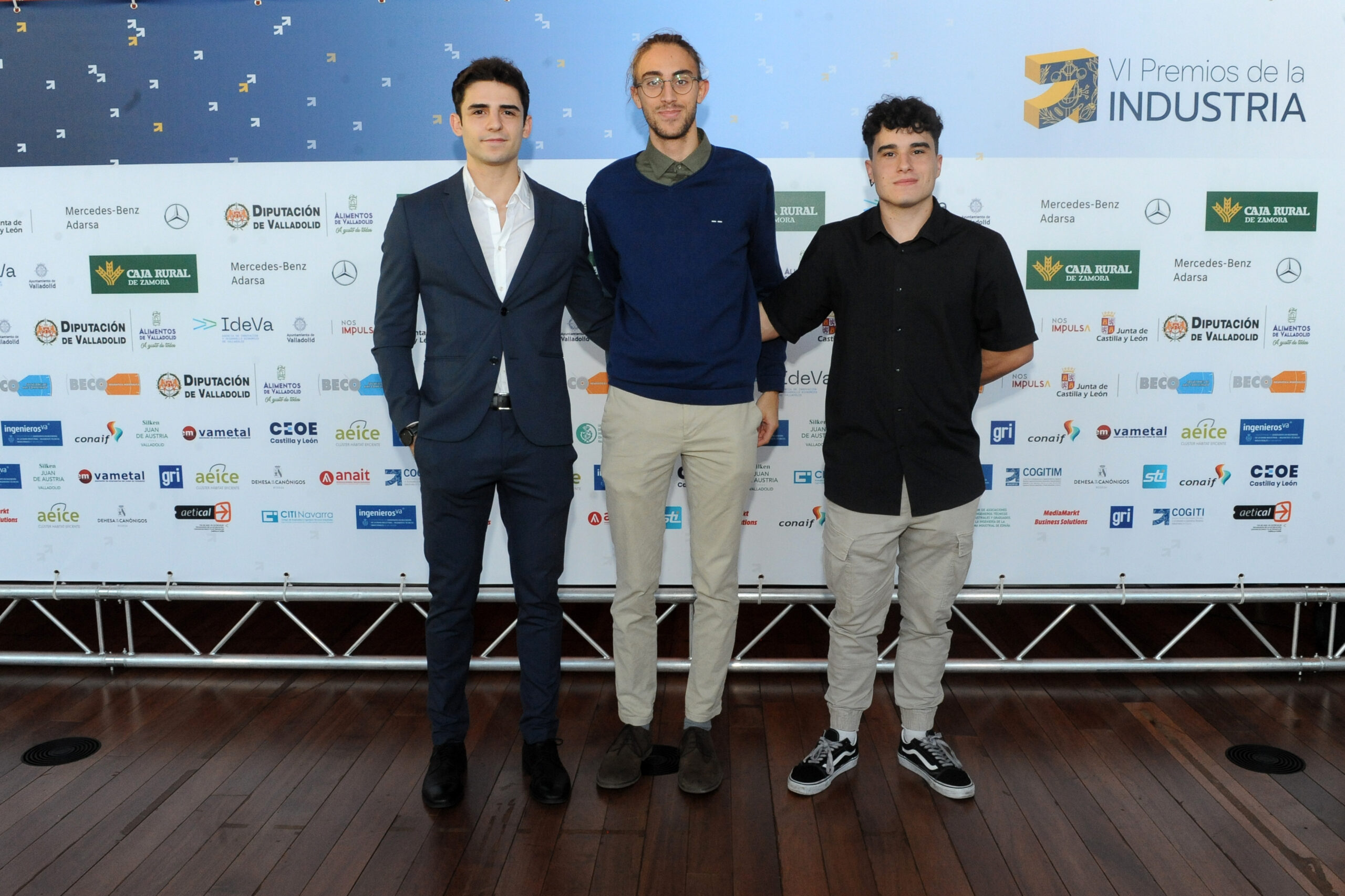 Sergio Huerga, Rodrigo Mielgo e Ian García, precolegiados de ingenierosVA