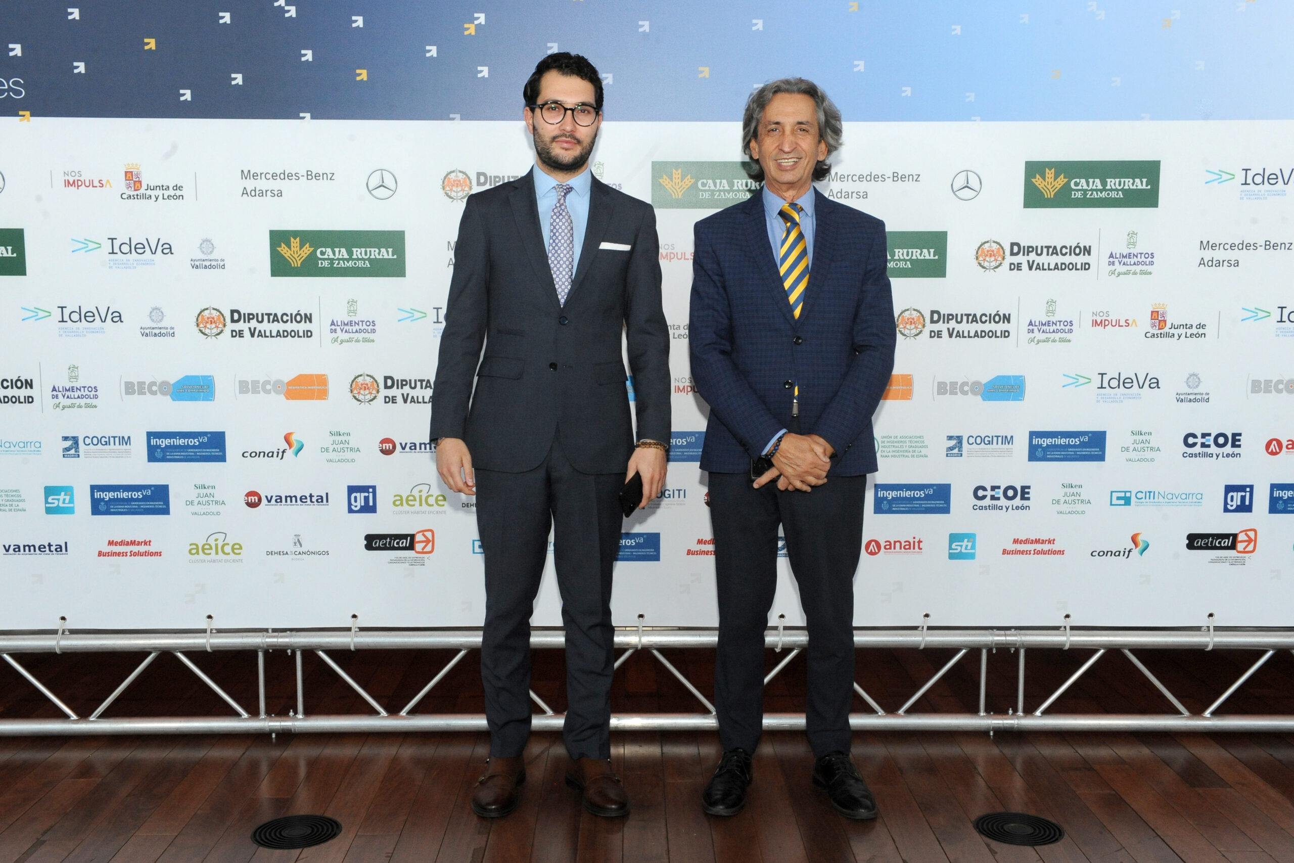 Saúl Núñez y Juan Carlos de Margarida, Decano del Colegio Oficial de Economistas de Valladolid, Palencia de Zamora