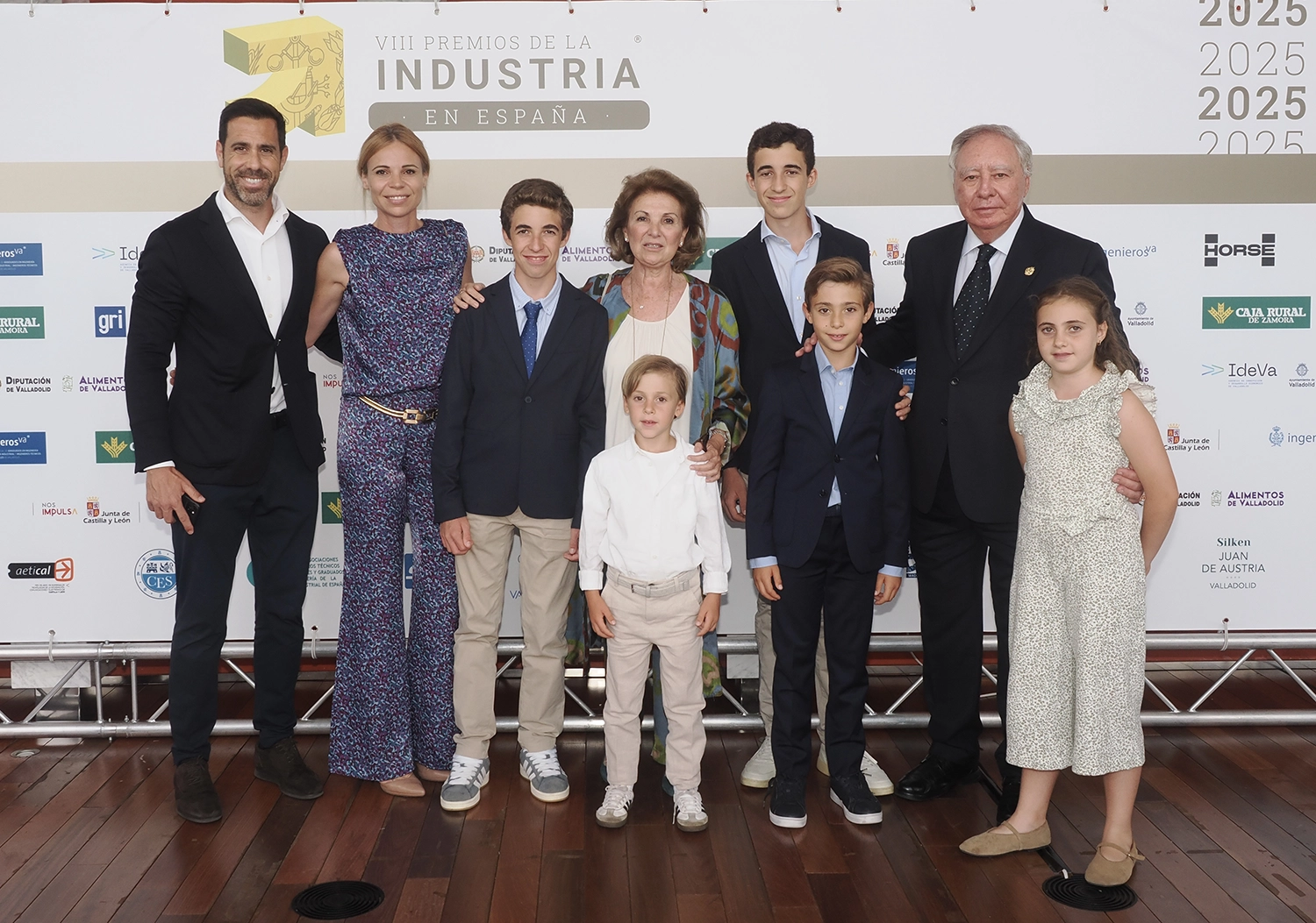 Clemente González Soler, Premio a la Trayectoria, junto a su familia.