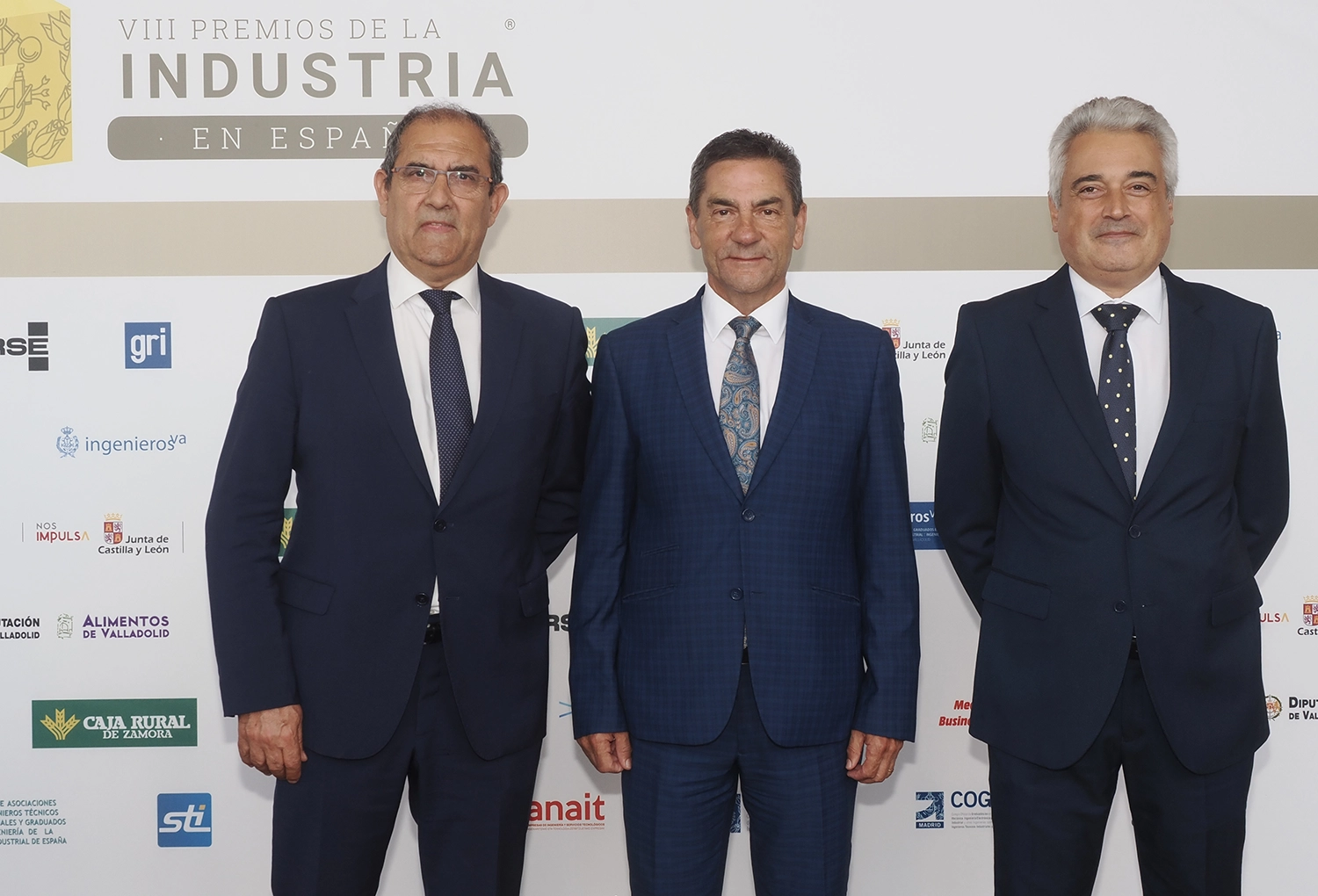 Juan Carlos Merino, de Fundación CIDAUT; Ricardo García, de Benteler, y Miguel Ángel Mariscal, de la Universidad de Burgos.